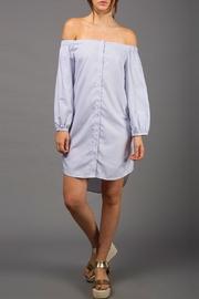  Off-the-shoulder Shirt Dress