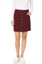  Organic-corduroy Button-front Skirt