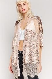  Snakeskin Print Cardigan