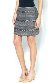 Yumi Kim Pewter Beaded Mini Skirt