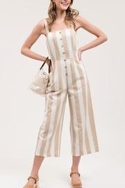 Buttoned Stripe Jumpsuit