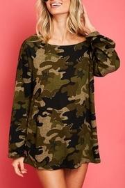  One Shoulder Camo Top