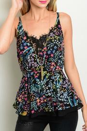  Black Floral Top