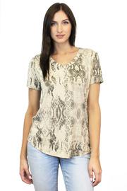  Paige Snake Print V-neck Tee