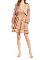  Ruffle Trim Mini-dress