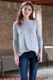  Long Sleeve Slit Neck Tee