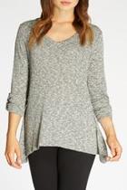  Ribbed V Neck