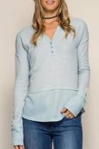  Reverse Henley Top