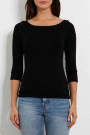 Luxe Rib 3/4 Slv Ballet Neck Top