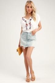  Puerto-rico Embroidered Crop-top