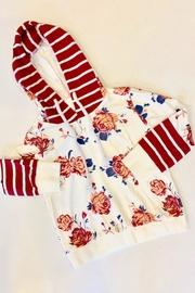  Floral Striped Hoodie