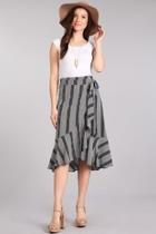  Black-&-white Wrap Skirt