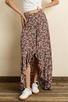  Ruffle Wrap Maxi-skirt