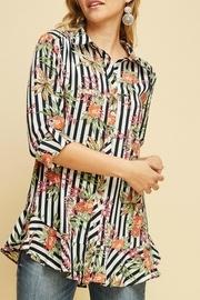  Detailed Navy Blouse
