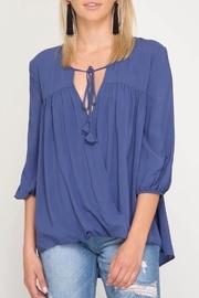 Tassel Tie Blouse