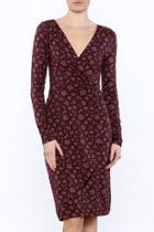  Maroon Knee Dress