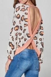  Neon-leopard Open-back Top