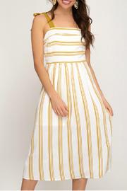  Striped Tubed Mini Dress