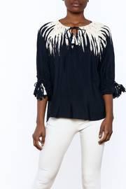 Navy Flame Blouse