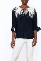  Navy Flame Blouse