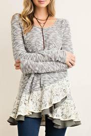  Grey Lacey Tunic
