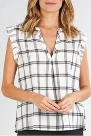  Plaid Ruffle-tank