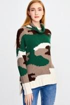  Camo Turtleneck Sweater