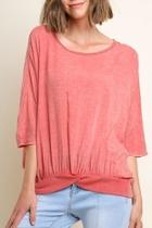  Washed Gathered Top
