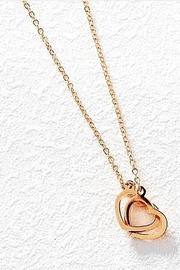  Rose-gold Double-heart Necklace