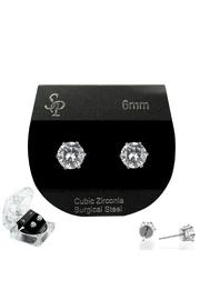  Cz Stud-earrings 6mm