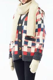  Cashmere Blended Rib Knit Scarf