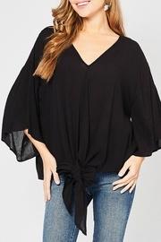  Oversized Tie-front Top