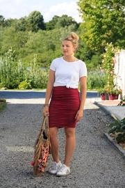  Rouched Pencil Skirt