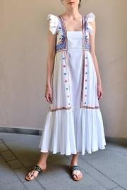  Floral Stitchwork Dress