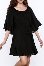  Black Fan Pleated Dress