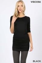  Viscose Shirred Tunic