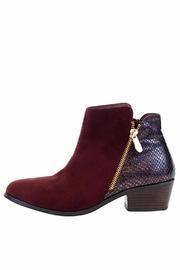  Burgundy Zip Bootie