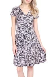  Abstract V Neck Dress