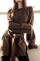  Tie Waist Sweater