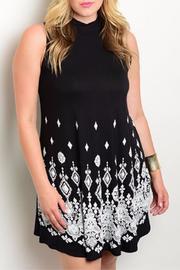  Plus White Print Dress