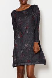  Houndstooth Floral Print Dress