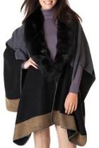  Patchwork Fur Poncho