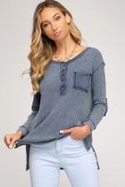  Stone Washed Thermal Knit