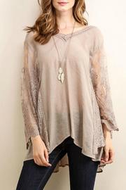  Lace Batwing Top