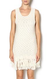  Fringe Hem Sweater Dress