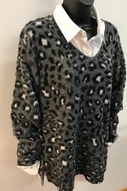  Animal Print Plush Sweater