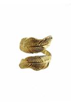  Gold Double Leaf Ring