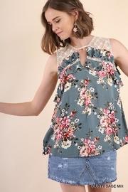 Dusty-sage Floral Top