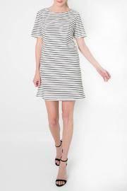  Short-sleeve Striped Dress