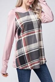  Mauve Grey-plaid Top